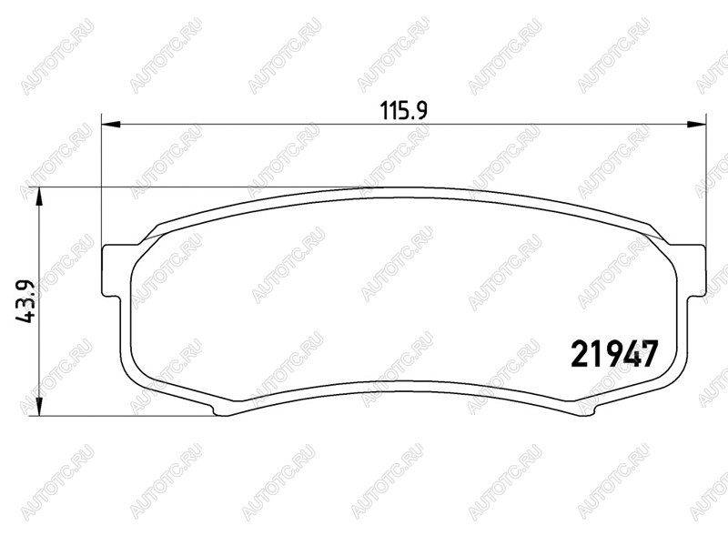 2 999 р. Колодки тормозные задние BAIKOR Toyota Land Cruiser Prado J150 3-ий рестайлинг (2020-2024)  с доставкой в г. Тольятти