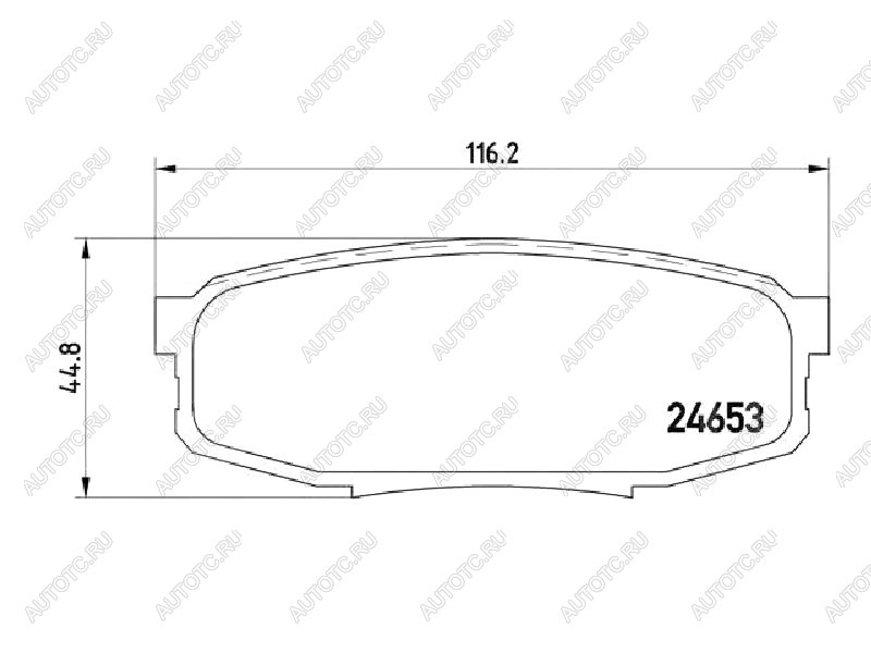 4 499 р. Колодки тормозные задние BAIKOR Toyota Land Cruiser 200 2-ой рестайлинг (2015-2021)  с доставкой в г. Тольятти