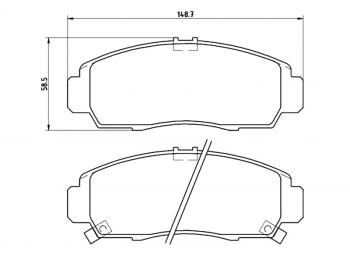 Колодки тормозные перед BREMBO Honda Accord 8 CU седан дорестайлинг (2008-2011)