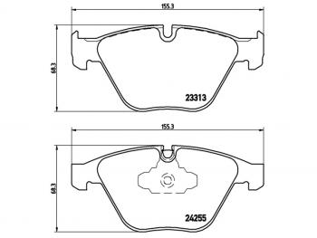 Колодки тормозные передние BAIKOR BMW 3 серия E92 купе дорестайлинг (2005-2010)