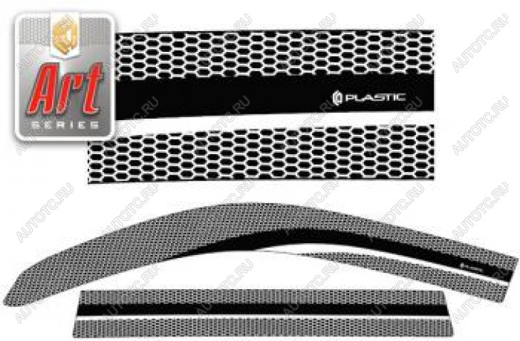 2 289 р. Дефлектора окон CA-Plastic  Solaris KRX (2024-2025) хэтчбэк 5 дв. (серия Art серебро, без хром. молдинга )  с доставкой в г. Тольятти