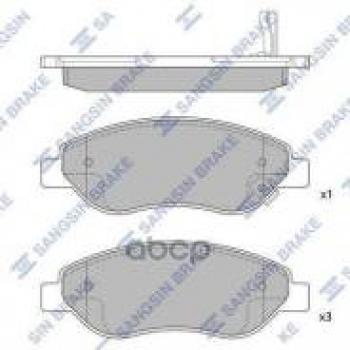 Колодки тормозные передние (4шт.) SANGSIN Opel Corsa D   дорестайлинг, хэтчбэк 5 дв. (2006-2010)
