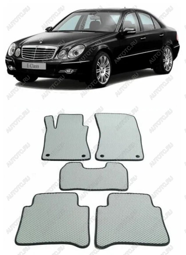 3 199 р. Текстильные коврики в салон (4matic LUX текстиль) SeinTex   Mercedes-Benz E-Class  W211 (2002-2009) дорестайлинг седан, рестайлинг седан  с доставкой в г. Тольятти