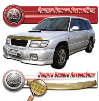 2 459 р. Дефлектор капота CA-Plastiс  Chevrolet Niva  2123 (2009-2020) рестайлинг (серия Шелкография золото)  с доставкой в г. Тольятти. Увеличить фотографию 2