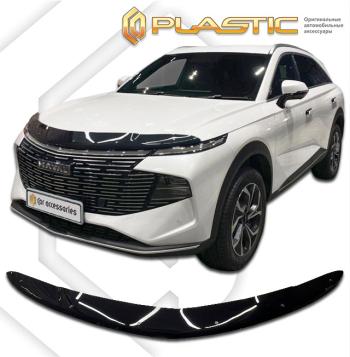 2 049 р. Дефлектор капота CA-Plastiс Haval F7 (2024-2025) (серия Classic черный)  с доставкой в г. Тольятти. Увеличить фотографию 2