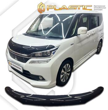 2 079 р. Дефлектор капота (к. Custom) CA-Plastiс Mitsubishi Delica D:2 2 (2015-2025) (серия Classic черный)  с доставкой в г. Тольятти. Увеличить фотографию 2