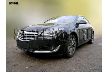 3 399 р. Защита радиатора Стрелка11 Стандарт Opel Insignia A универсал рестайлинг (2013-2017) (черная)  с доставкой в г. Тольятти. Увеличить фотографию 2