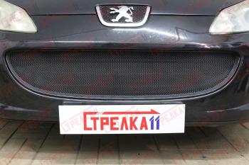 Защита радиатора (низ) Стрелка11 Стандарт Peugeot 407 седан (2004-2010)