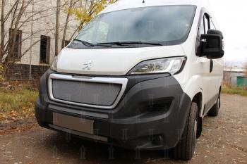 4 849 р. Защита радиатора (2 части) Стрелка11 Стандарт Fiat Ducato 290 (2014-2025) (черная)  с доставкой в г. Тольятти. Увеличить фотографию 6