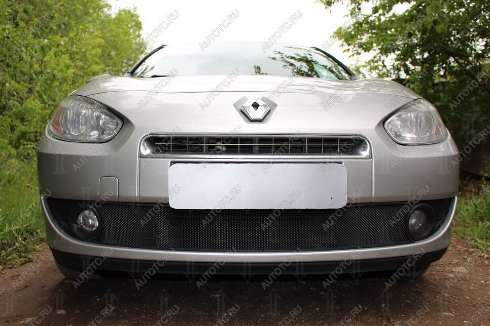 3 779 р. Защита радиатора (низ) Стрелка11 Стандарт Renault Fluence дорестайлинг (2010-2012) (черная)  с доставкой в г. Тольятти