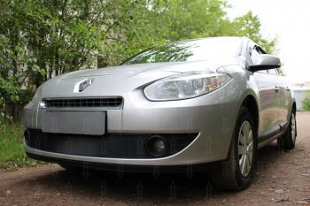 3 779 р. Защита радиатора (низ) Стрелка11 Стандарт Renault Fluence дорестайлинг (2010-2012) (черная)  с доставкой в г. Тольятти. Увеличить фотографию 3