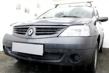 3 299 р. Защита радиатора (низ) Стрелка11 Стандарт Renault Logan 1 дорестайлинг (2004-2010) (черная)  с доставкой в г. Тольятти. Увеличить фотографию 2