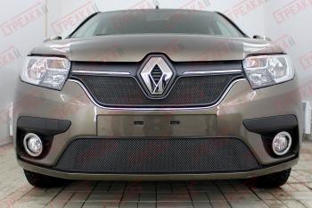 3 799 р. Защита радиатора (низ) Стандарт Renault Sandero (B8) рестайлинг (2018-2025) (черная)  с доставкой в г. Тольятти. Увеличить фотографию 2