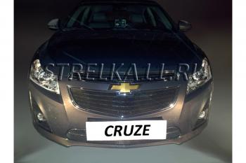 Зимняя заглушка решетки радиатора (верх) Стрелка11 Chevrolet Cruze J308 универсал рестайлинг (2012-2015) ()