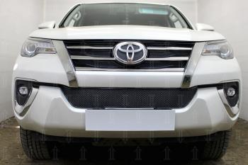 Защита радиатора (низ) (Black Onyx) Стрелка11 PREMIUM Toyota Fortuner AN160 рестайлинг (2020-2025)