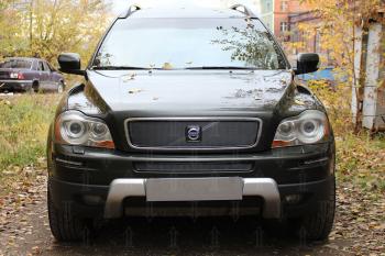 4 199 р. Защита радиатора (середина) Стрелка11 PREMIUM Volvo XC90 C 1-ый рестайлинг (2006-2009) (хром)  с доставкой в г. Тольятти. Увеличить фотографию 3