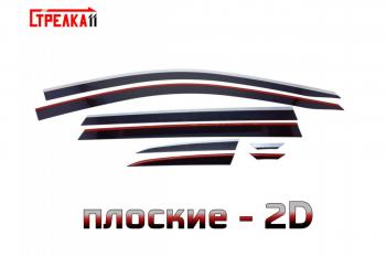 Дефлекторы окон 2D с хром накладками Стрелка11 Jetta VS7 (2019-2025)