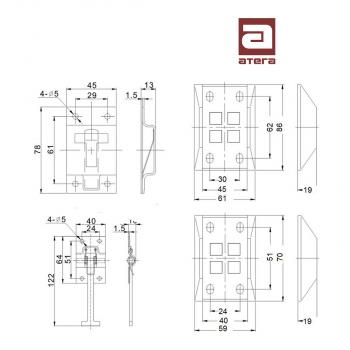 359 р. Фиксатор двери фургона Т-образный, 122 мм, оцинкованная сталь Honda Ascot CE дорестайлинг (1993-1995)  с доставкой в г. Тольятти. Увеличить фотографию 6