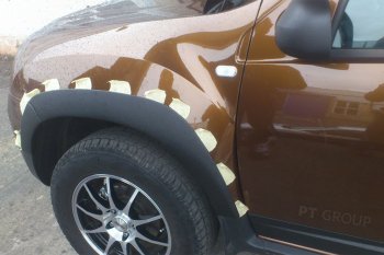 5 999 р. Комплект накладок на колёсные арки Petroil Tuning Renault Duster HS рестайлинг (2015-2021) (Текстурная поверхность)  с доставкой в г. Тольятти. Увеличить фотографию 4