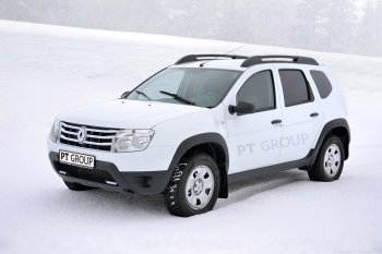 4 949 р. Пластиковые пороги Petroil Tuning ❞Чистые штаны❝ Renault Duster HS дорестайлинг (2010-2015) (Тисненый пластик)  с доставкой в г. Тольятти. Увеличить фотографию 3