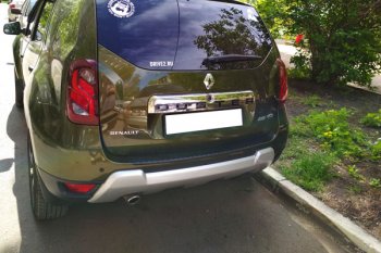 899 р. Защитная накладка заднего бампера Тюн-Авто Renault Duster HS дорестайлинг (2010-2015)  с доставкой в г. Тольятти. Увеличить фотографию 2