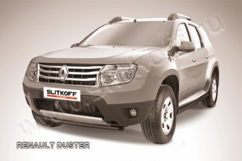 Защита переднего бампер Slitkoff Renault Duster HS дорестайлинг (2010-2015)