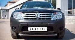 12 849 р. Одинарная защита переднего бампера диаметром 42 мм (4x2) SLITKOFF  Renault Duster  HS (2010-2015) дорестайлинг  с доставкой в г. Тольятти. Увеличить фотографию 1