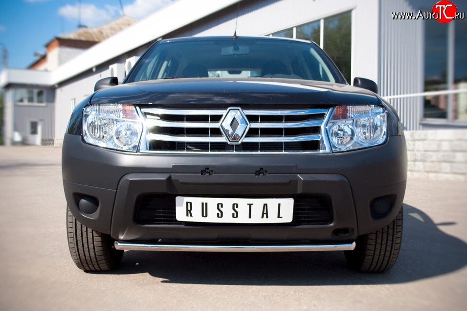 12 849 р. Одинарная защита переднего бампера диаметром 42 мм (4x2) SLITKOFF  Renault Duster  HS (2010-2015) дорестайлинг  с доставкой в г. Тольятти