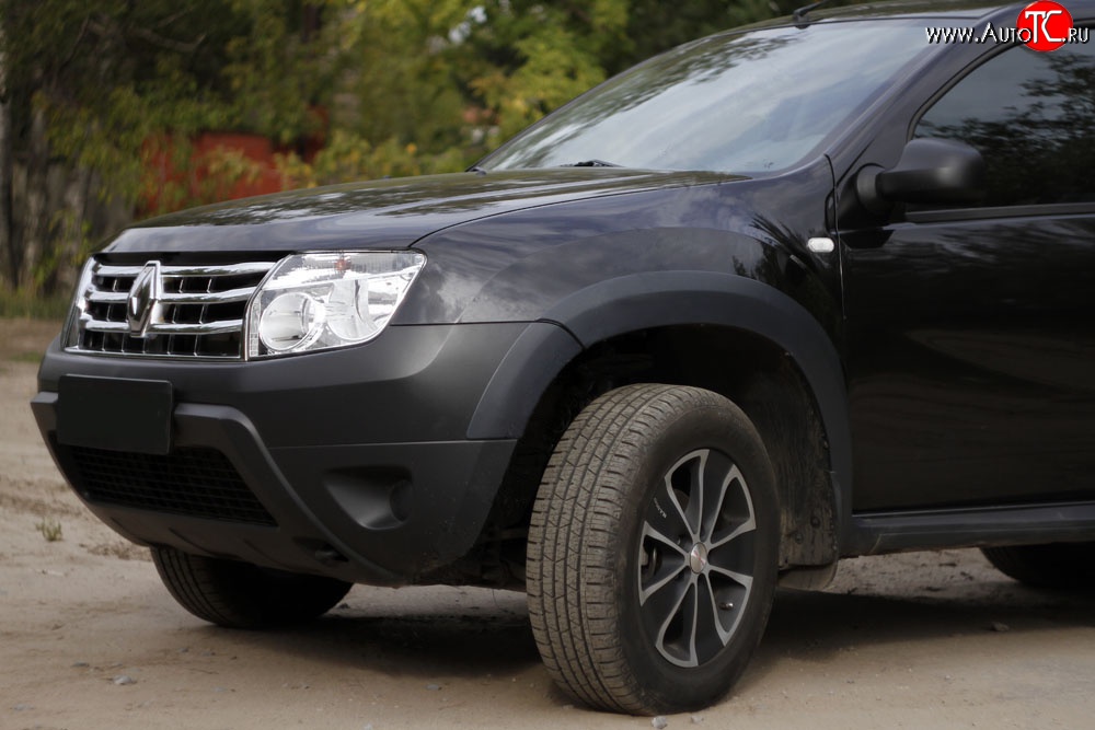 8 599 р. Накладки арок RA (комплект) Renault Duster HS дорестайлинг (2010-2015) (Поверхность шагрень)  с доставкой в г. Тольятти