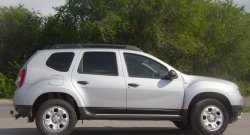 3 999 р. Накладки на двери Petroil Tuning Renault Duster HS дорестайлинг (2010-2015) (Тисненый пластик)  с доставкой в г. Тольятти. Увеличить фотографию 3