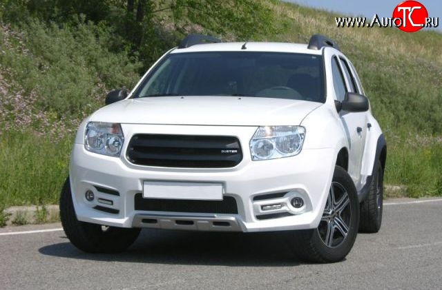 15 999 р. Передний бампер Sport Renault Duster HS дорестайлинг (2010-2015) (Неокрашенный)  с доставкой в г. Тольятти