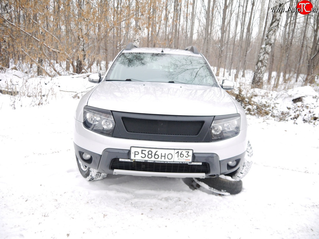 4 599 р. Решётка радиатора DM-Style Renault Duster HS дорестайлинг (2010-2015) (Без сетки, Неокрашенная глянец (под окраску))  с доставкой в г. Тольятти