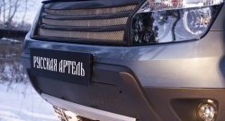 Зимняя заглушка решетки переднего бампера (с обвесом без дхо) РА Renault Duster HS дорестайлинг (2010-2015)