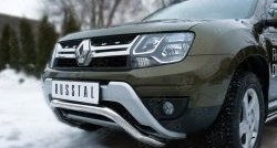 13 349 р. Защита переднего бампера (Ø63 мм волна, нержавейка) SLITKOFF Renault Duster HS рестайлинг (2015-2021)  с доставкой в г. Тольятти. Увеличить фотографию 2