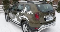 11 549 р. Защита заднего бампера (Ø63 мм волна, нержавейка) SLITKOFF Renault Duster HS рестайлинг (2015-2021)  с доставкой в г. Тольятти. Увеличить фотографию 4