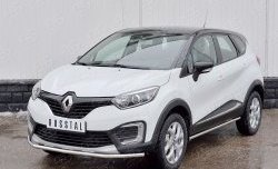 14 649 р. Защита переднего бампера (Ø42 мм, нержавейка) SLITKOFF Renault Kaptur дорестайлинг (2016-2020)  с доставкой в г. Тольятти. Увеличить фотографию 2