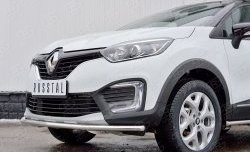 14 649 р. Защита переднего бампера (Ø42 мм, нержавейка) SLITKOFF Renault Kaptur дорестайлинг (2016-2020)  с доставкой в г. Тольятти. Увеличить фотографию 4