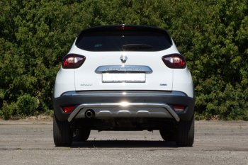 18 849 р. Защита заднего бампера Petroil Tuning Волна (d51) Renault Kaptur дорестайлинг (2016-2020) (Нержавеющая полированная сталь)  с доставкой в г. Тольятти. Увеличить фотографию 2