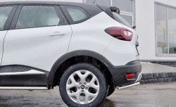 12 699 р. Защита заднего бампера (Ø42 мм уголки, нержавейка) SLITKOFF Renault Kaptur дорестайлинг (2016-2020)  с доставкой в г. Тольятти. Увеличить фотографию 4