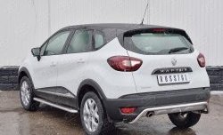 13 999 р. Защита заднего бампера (Ø42 мм волна, нержавейка) SLITKOFF Renault Kaptur дорестайлинг (2016-2020)  с доставкой в г. Тольятти. Увеличить фотографию 2