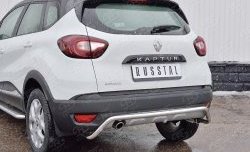 13 999 р. Защита заднего бампера (Ø42 мм волна, нержавейка) SLITKOFF Renault Kaptur дорестайлинг (2016-2020)  с доставкой в г. Тольятти. Увеличить фотографию 3