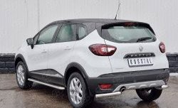 13 849 р. Защита заднего бампера (Ø63 мм уголки, нержавейка) SLITKOFF Renault Kaptur дорестайлинг (2016-2020)  с доставкой в г. Тольятти. Увеличить фотографию 2