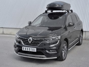 14 999 р. Защита переднего бампера (Ø42 мм, нержавейка) SLITKOFF  Renault Koleos  2 (2016-2025)  с доставкой в г. Тольятти. Увеличить фотографию 2