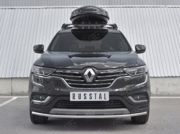 14 999 р. Защита переднего бампера (Ø42 мм, нержавейка) SLITKOFF  Renault Koleos  2 (2016-2025)  с доставкой в г. Тольятти. Увеличить фотографию 1