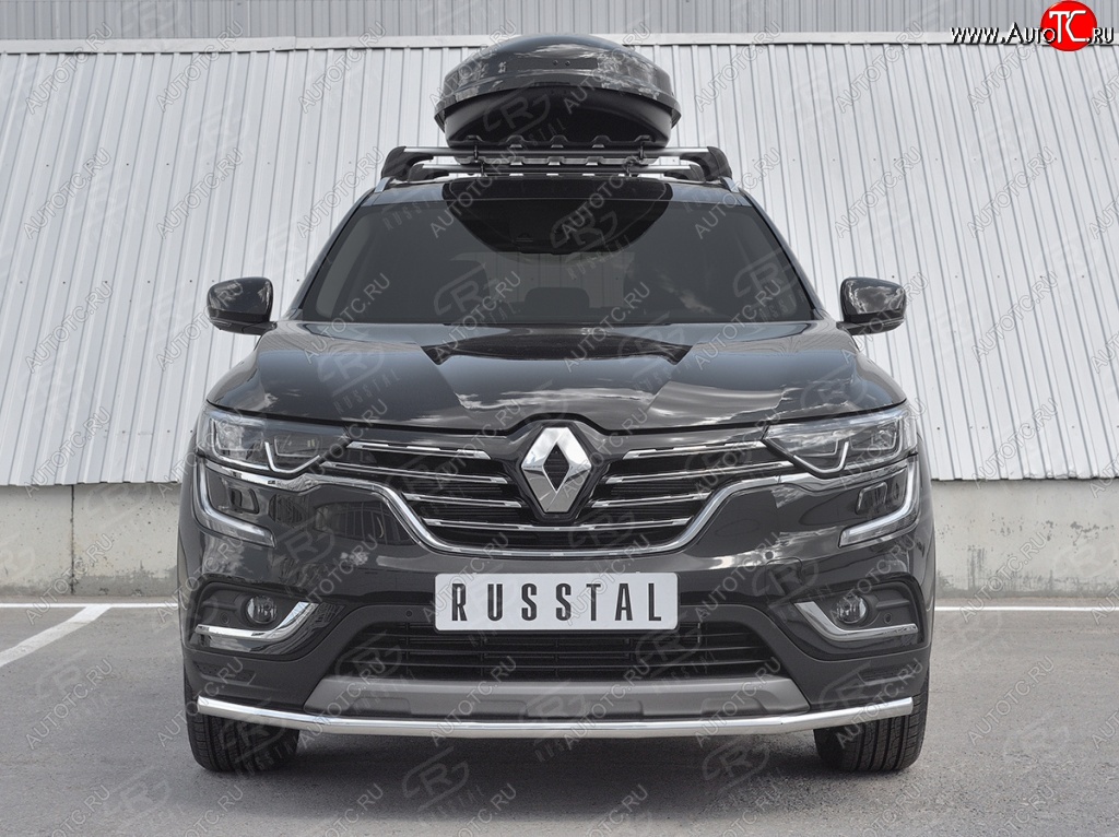 14 999 р. Защита переднего бампера (Ø42 мм, нержавейка) SLITKOFF Renault Koleos 2 (2016-2025)  с доставкой в г. Тольятти