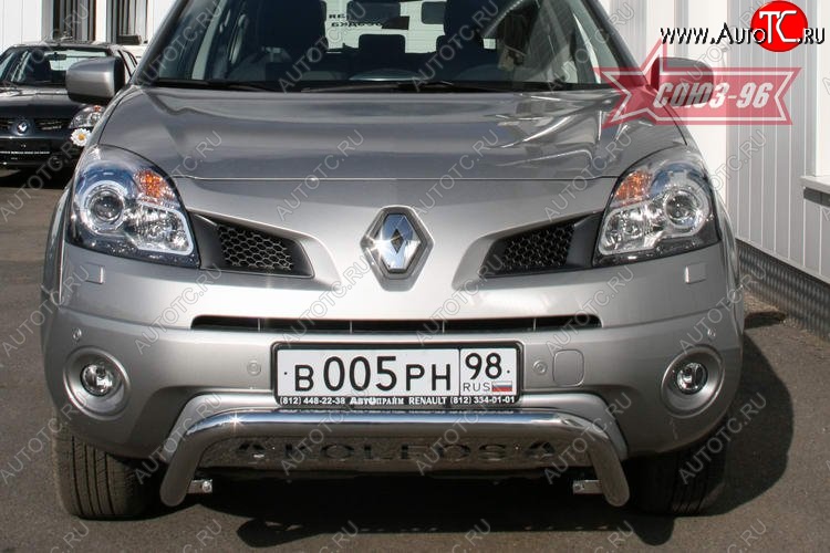 16 379 р. Защита переднего бампера Souz-96 (d60) Renault Koleos Phase 1 (2007-2011)  с доставкой в г. Тольятти