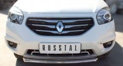 14 499 р. Одинарная защита переднего бампера диаметром 63 мм SLITKOFF Renault Koleos 1 Phase 2 (2011-2013)  с доставкой в г. Тольятти. Увеличить фотографию 2