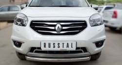 15 349 р. Одинарная защита переднего бампера диаметром 76 мм SLITKOFF Renault Koleos 1 Phase 2 (2011-2013)  с доставкой в г. Тольятти. Увеличить фотографию 3