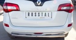 18 549 р. Защита заднего бампера (Ø75x42 мм, нержавейка) Russtal Renault Koleos Phase 1 (2007-2011)  с доставкой в г. Тольятти. Увеличить фотографию 2