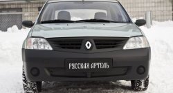 769 р. Зимняя заглушка решетки переднего бампера РА Renault Logan 1 дорестайлинг (2004-2010)  с доставкой в г. Тольятти. Увеличить фотографию 2